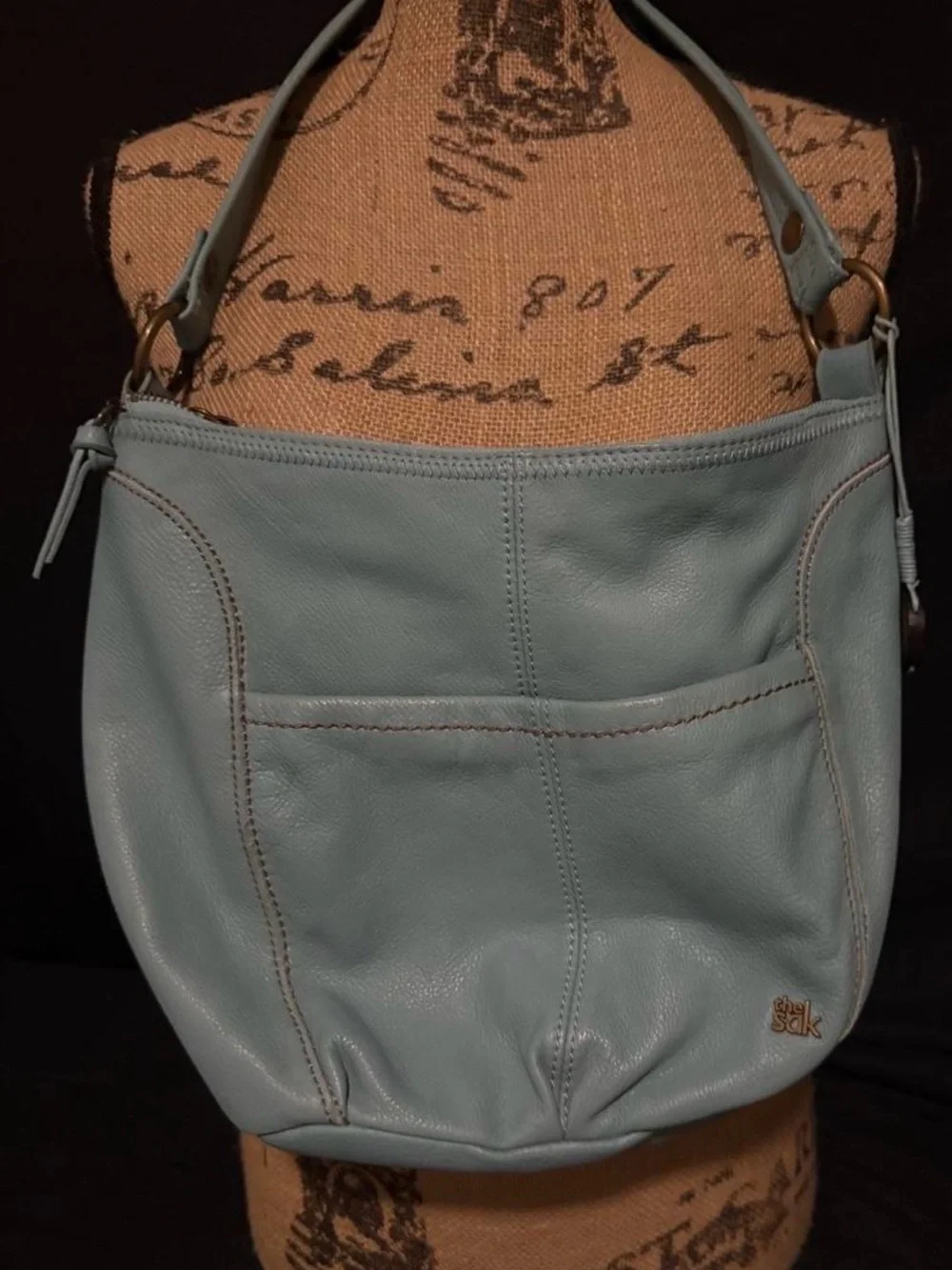 The Sak Leather Hobo Shoulder Bag - Light Blue